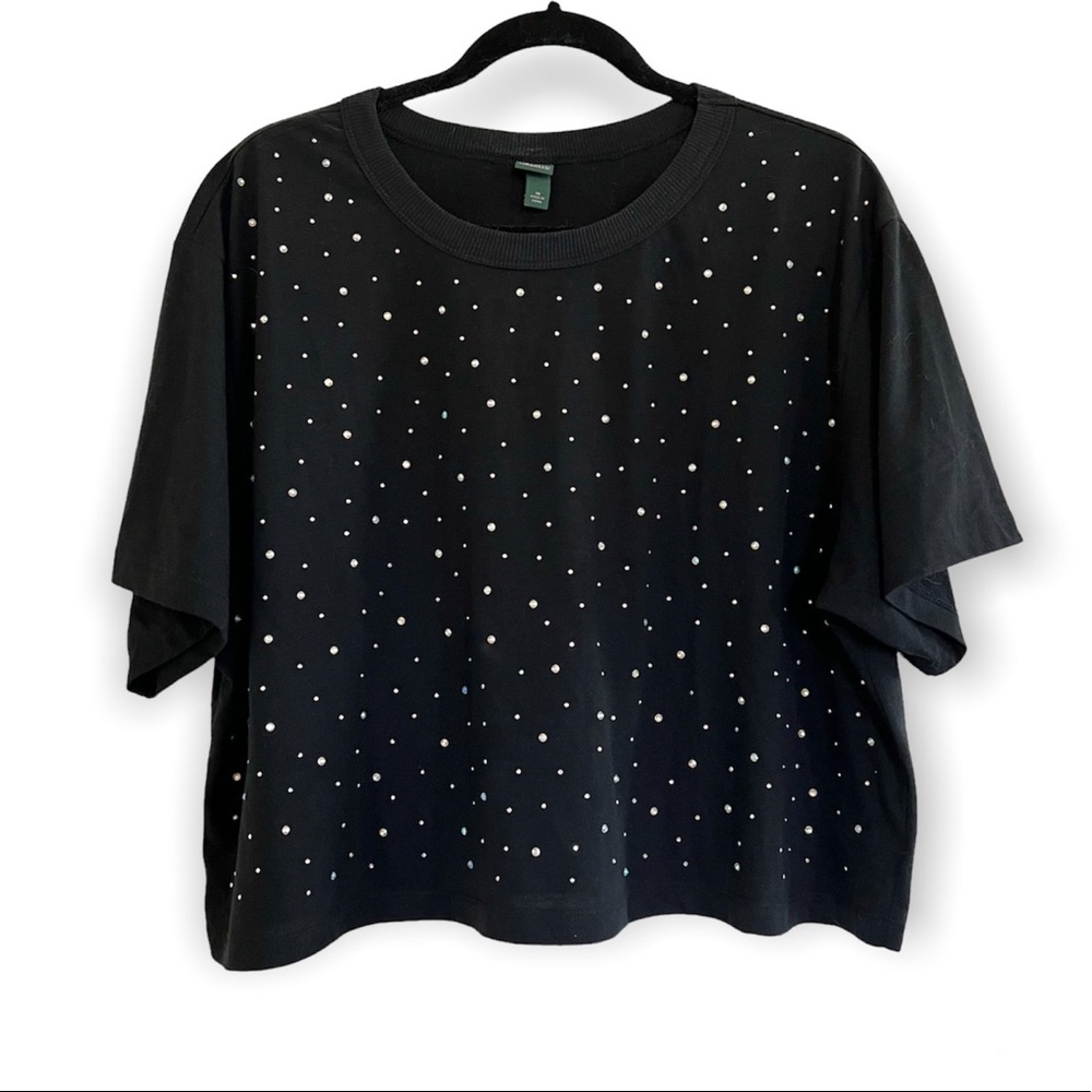 Wild Fable Cropped Short Sleeve with Diamante